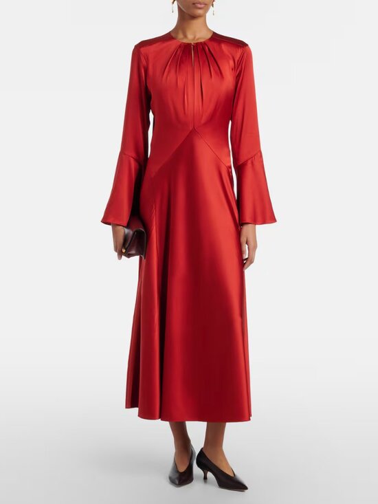 Veronica Beard Dresses & Skirts - NWT Veronica Beard "Ezri" Satin Dress in Red, size 6